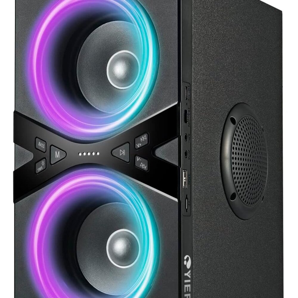 Bluetooth Speakers, Wireless TWS Portable Speaker with Lights,100dB Loud Subwoof